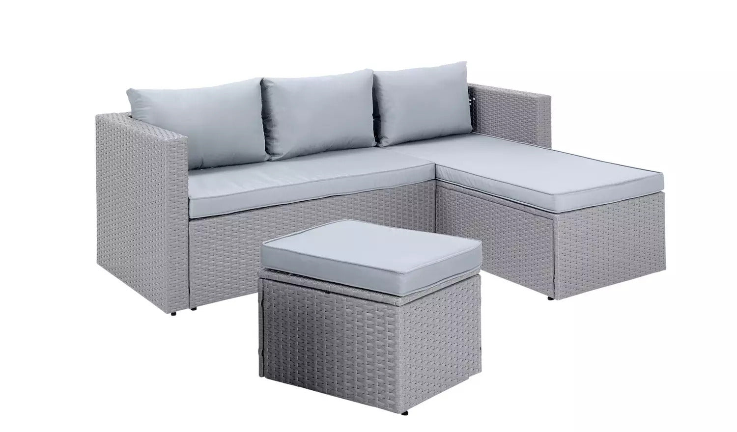 Rattan Outdoor Mini Corner Sofa Settee With Storage - Couchek