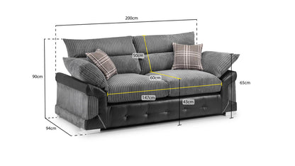 Logan 3 Seater Sofa - Home Haven Ltd