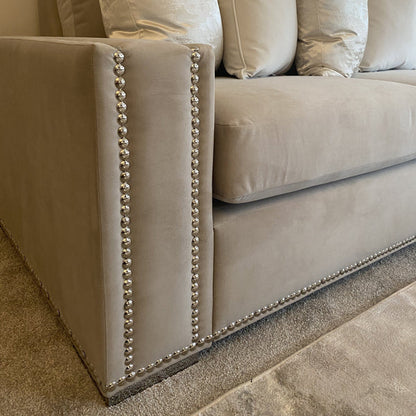 Olivia Medium Corner Sofa - Studded