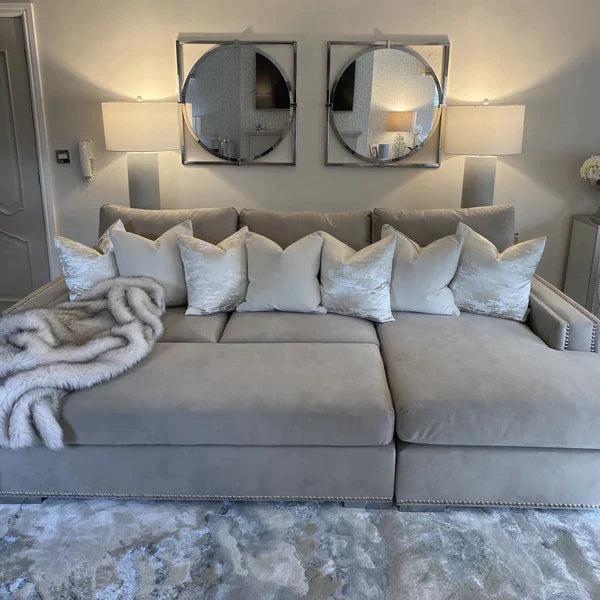 Olivia Medium Corner Sofa - Studded